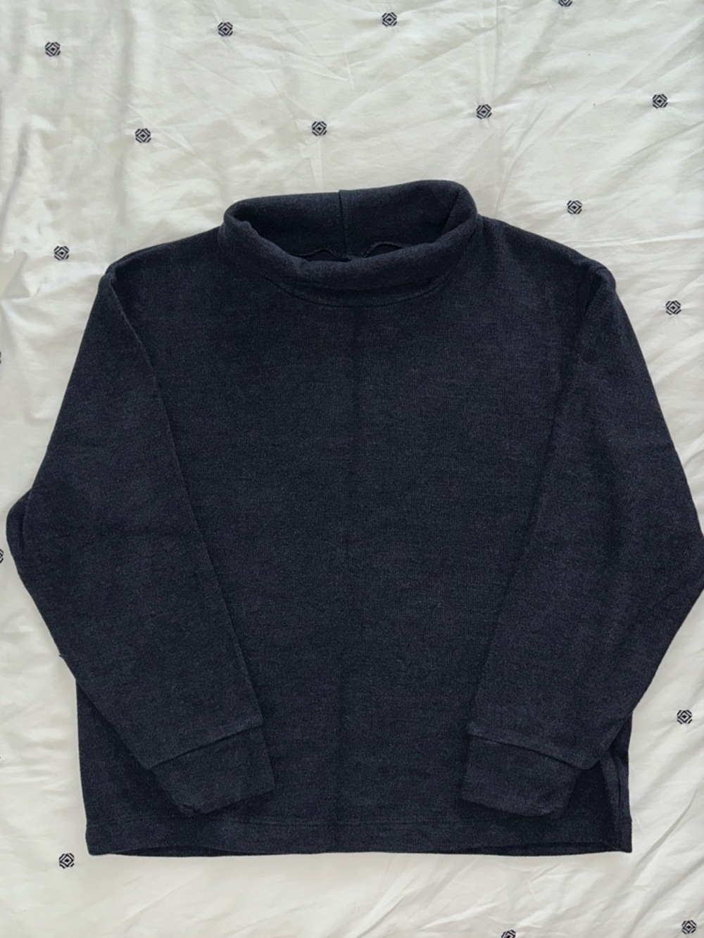Uniqlo Soft Knitted Fleece Ribbed Long Sleeve Top